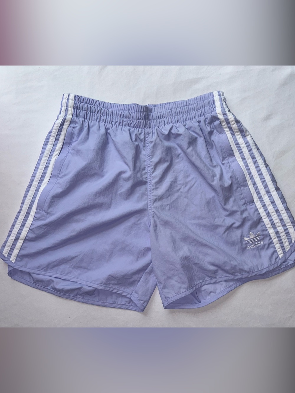 adidas Men’s Athletic Running Shorts - Light Purple w/ White Stripes NWT Size S